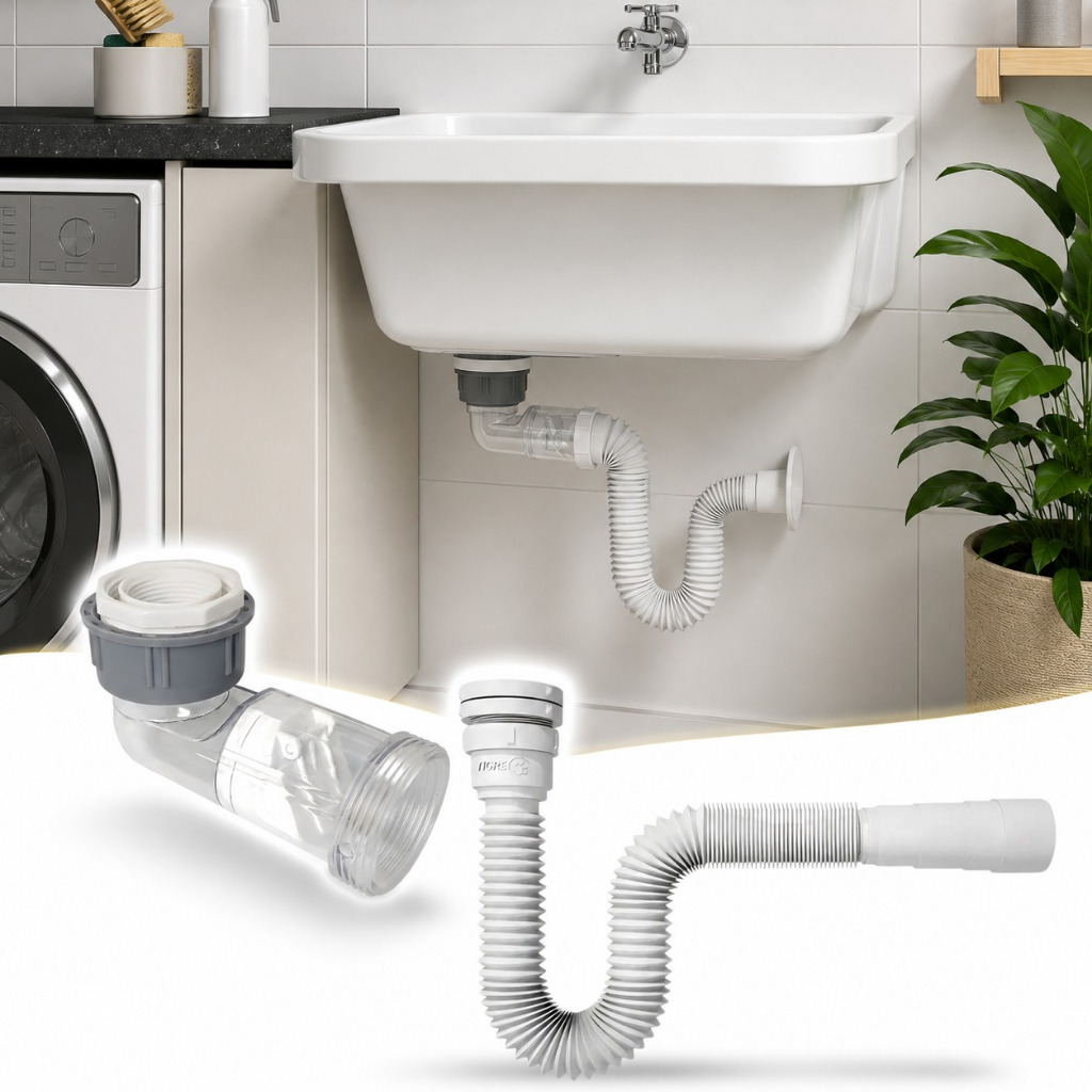 Kit Sifão Automático Flvx Hidro + Sifão Universal Branco Tigre