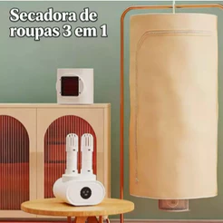 Secador Roupas Portátil Eletrico Secador Suspenso Cortina
