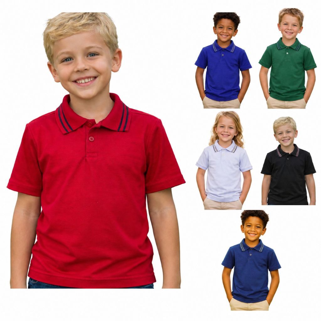 Camisa Polo De menino Lançamento Premium Verão Estiloso Roupa Juvenil Veste Do 2 ao 14 anos