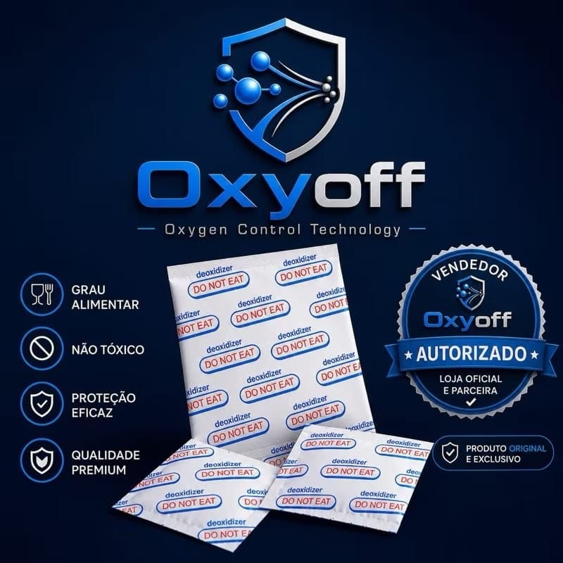 Absorvedor de oxigênio para alimentos 100cc fracionados de 10x10