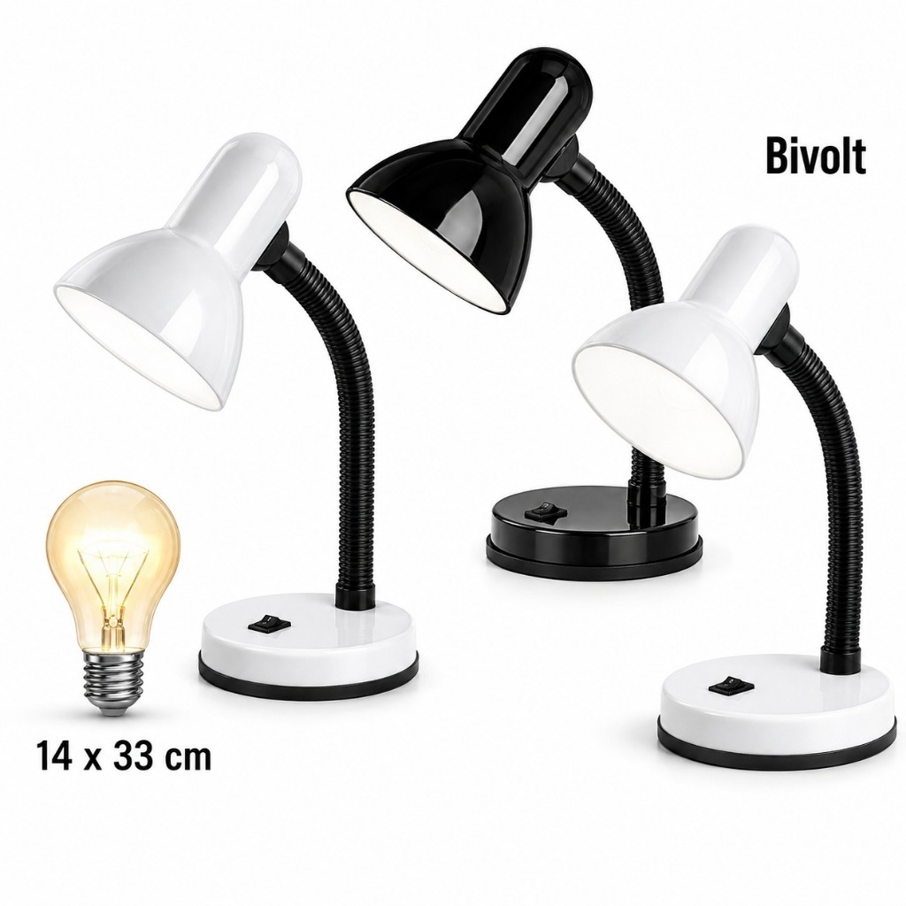 Luminária De Mesa Articulado Abajur Luminária Dobrável Luminária Para Escritório Bivolt 110/220