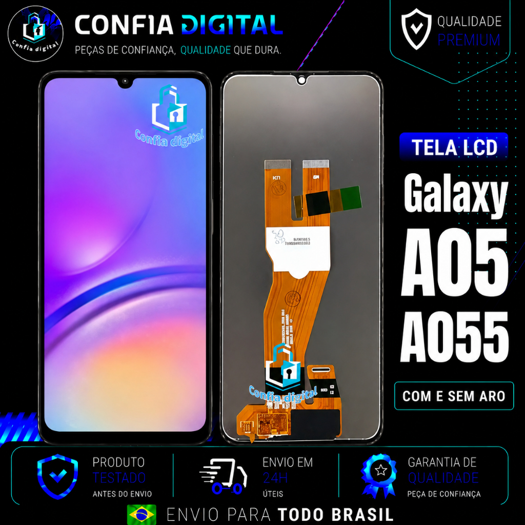 Tela Display Frontal Touch Galaxy A05 A055 Premium Envio Imediato