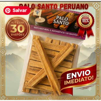 Palo Santo Peruano Legít  30  CORTE EXCLUSIVO  (Palitos) Limp energ  DESCARREGO + instruções uso