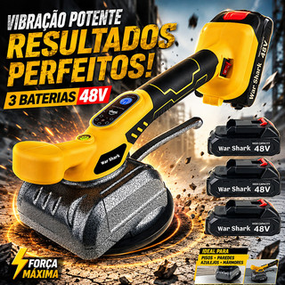 Máquina De Assentar Azulejos Porcelanatos Piso C/ Ventosa E Vibração+ Brushless + 48v +2000W+180KG War Shark
