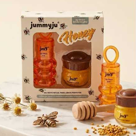 Kit Honey Mel Esfoliante e Hidratação para Lábios Jummyju