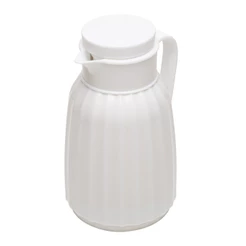 Garrafa Térmica 400ml Queen Lyor Branca Ampola de Vidro Bule Café Chá Leite Água Quente Pequena Escritório Casa Presente