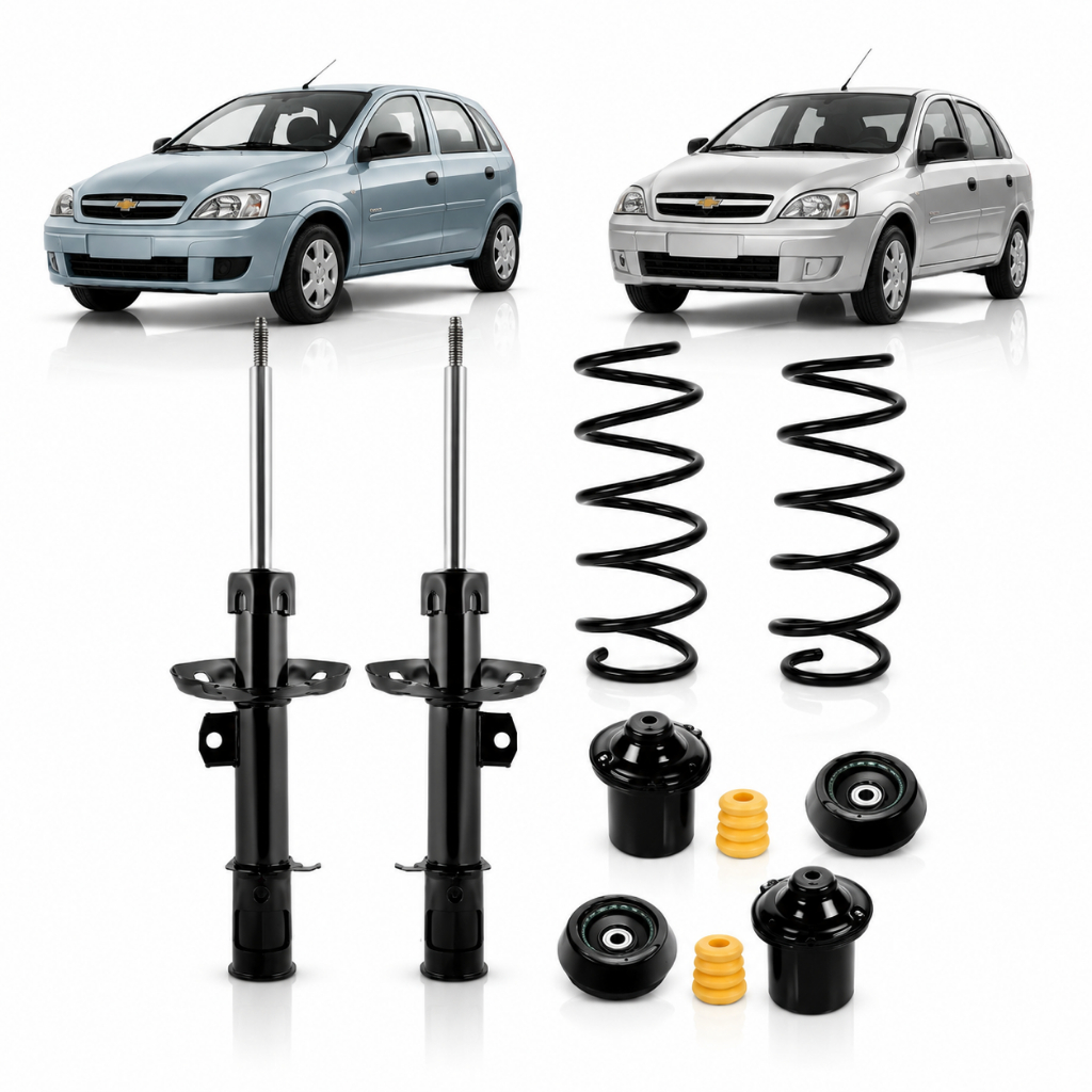 Amortecedor Dianteiro Corsa Maxx Premium Joy 2003 á 2009 com kit completo e par de mola (CORSA FRENTE MONTANA)