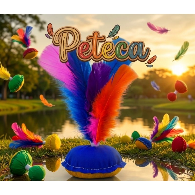 Kit 5 10 15 20 Peteca De Pena Coloridas Brinquedo Tradicional Infantil e Adulto Lazer Praia Parque