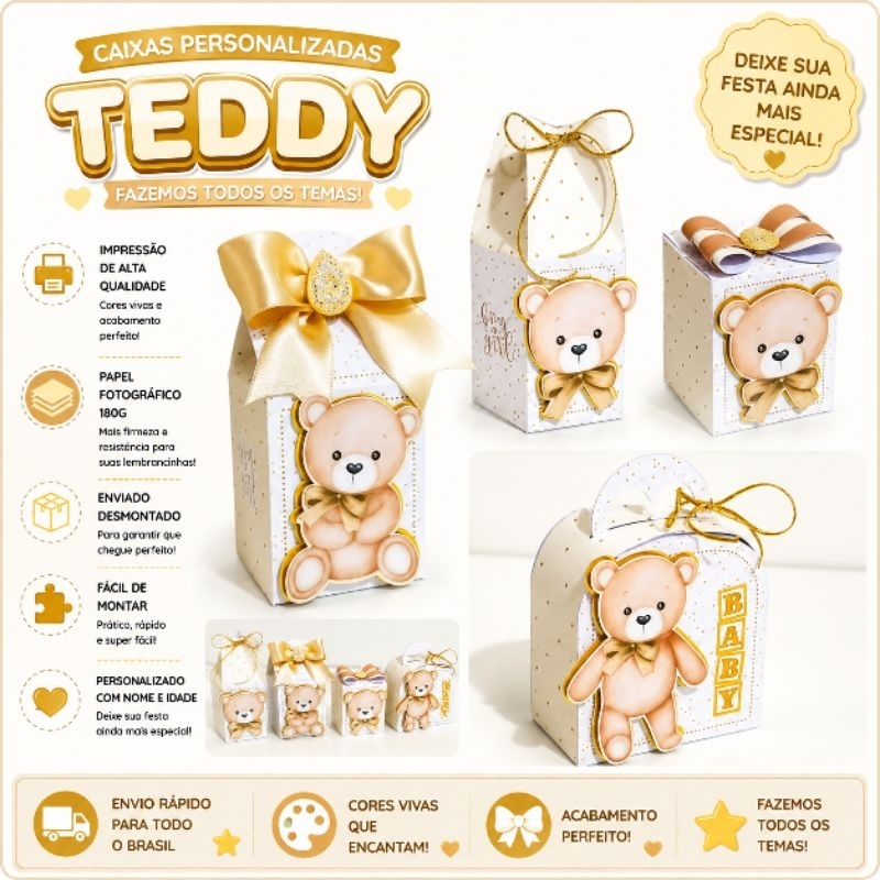 Kit Festa Personalizado Pegue e Monte | Caixinhas Personalizadas | Todos os Temas | Aniversário