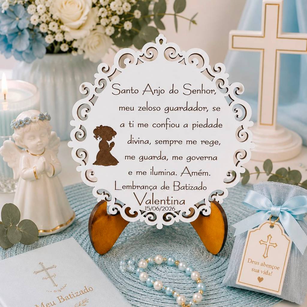 Kit 20 Lembrancinha Mandala Batizado, Eucaristia , Crisma , Casamento, Personalizado MDF