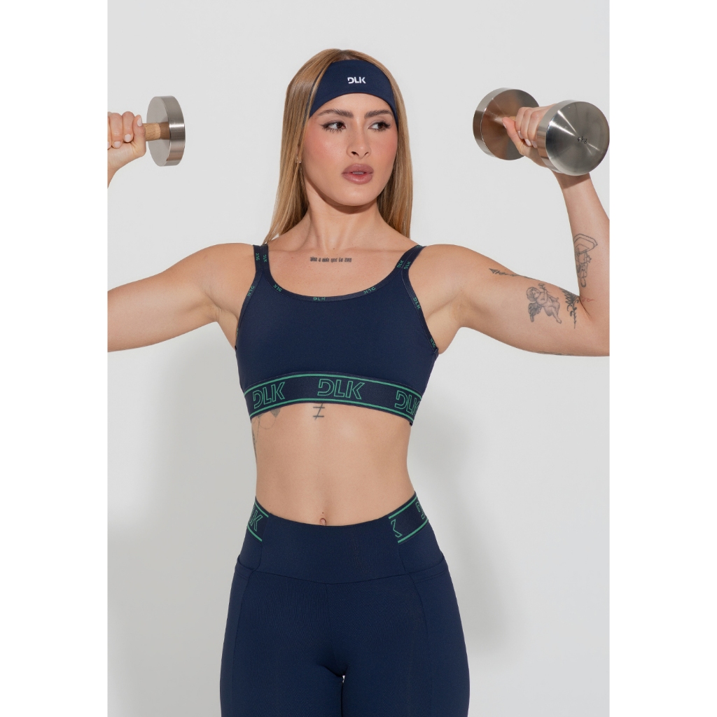 Top Fitness Feminino com Bojo e Alças Duplas Activity DLK