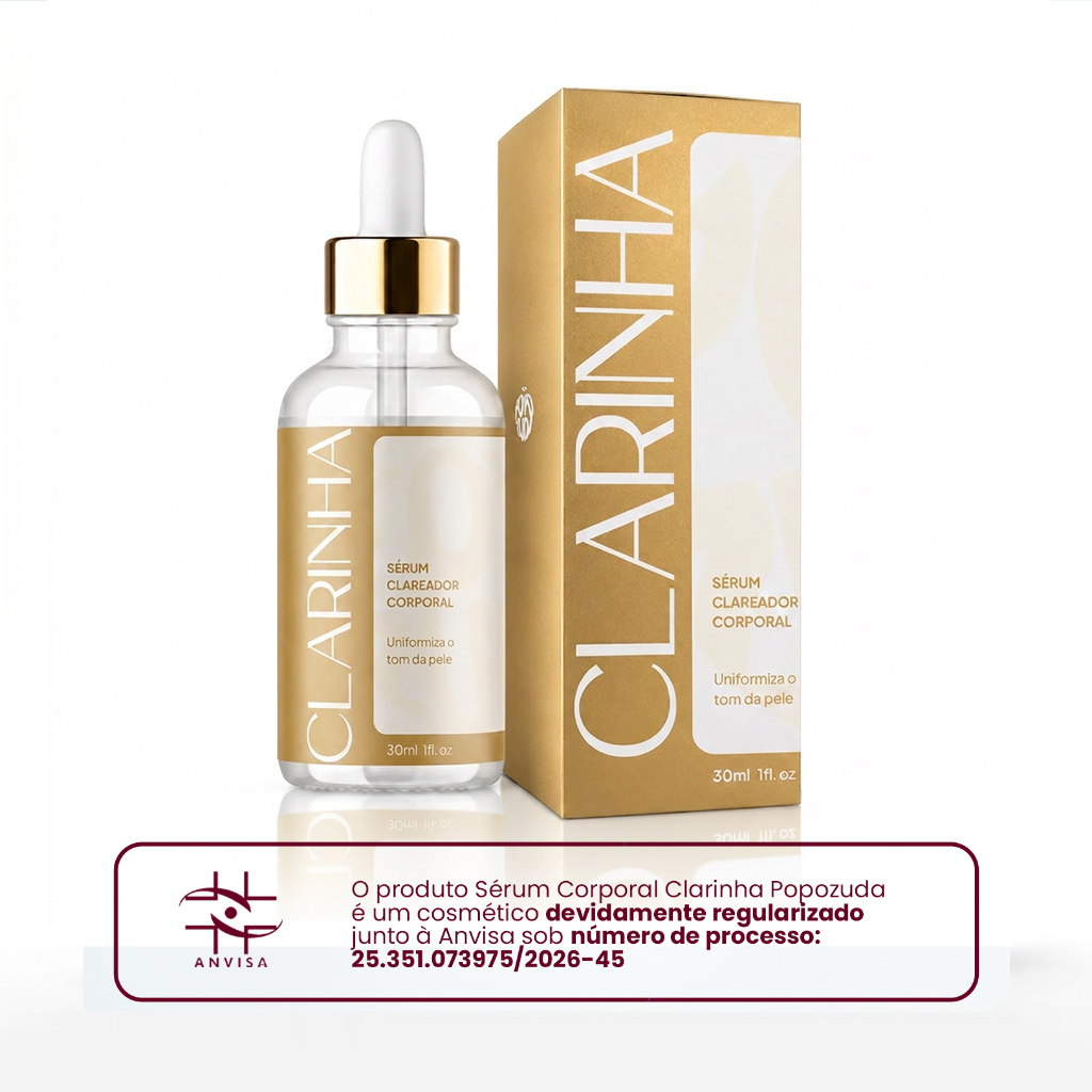Popozuda Clarinha Sérum Clareador Corporal com Niacinamida e Ácido Tranexâmico