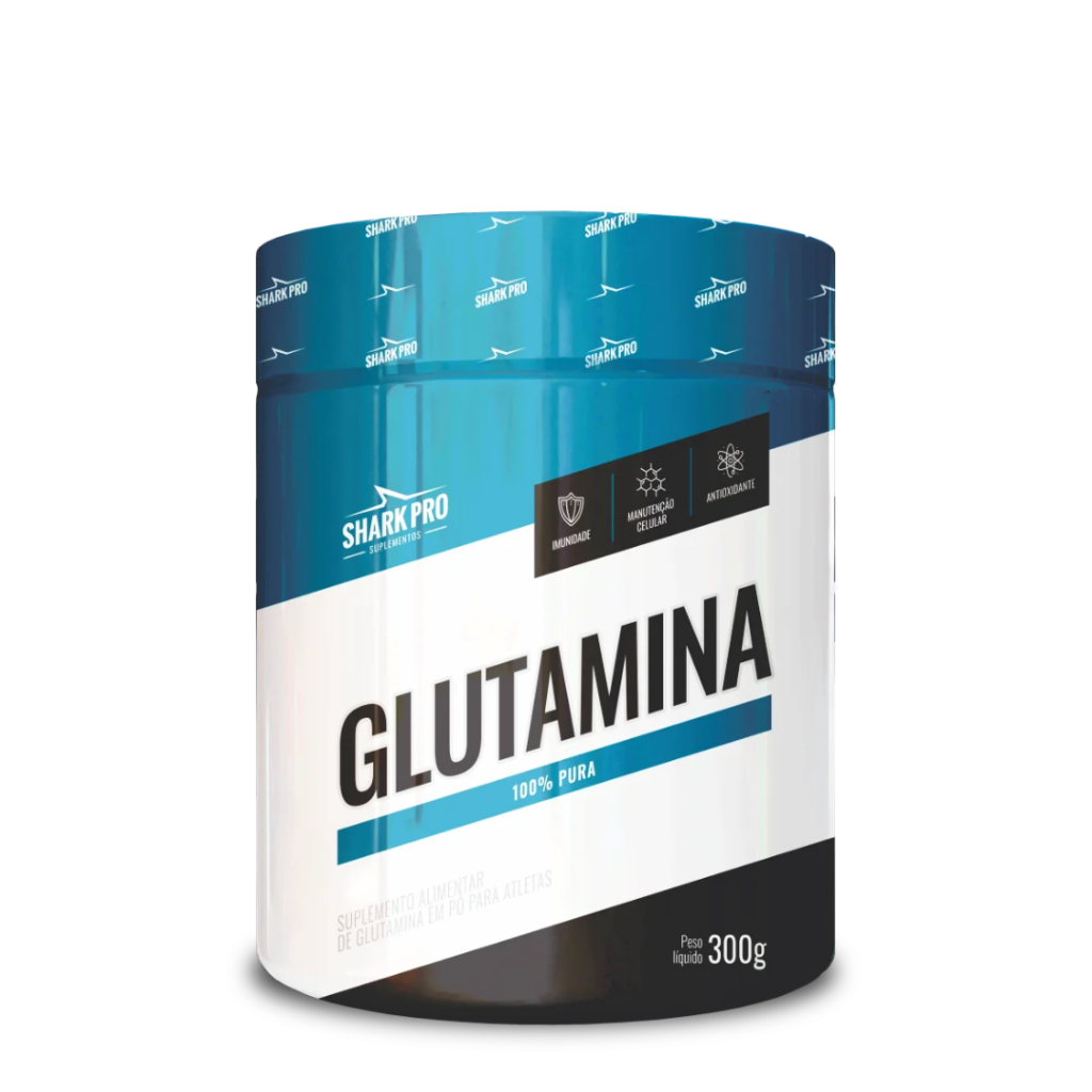 Glutamina Micronizada 300g Sabor Natural - Shark Pro