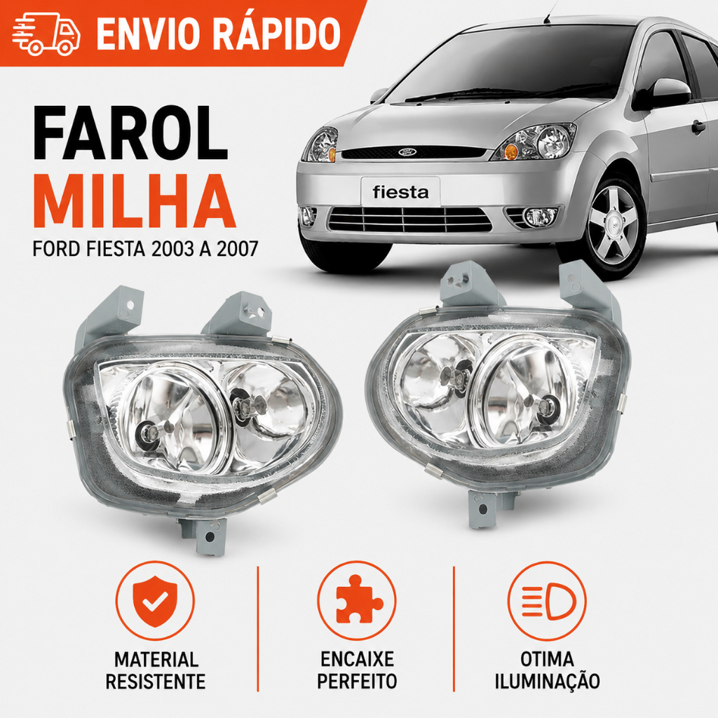 Farol Auxiliar Ford Fiesta 2003 2004 2005 2006 2007