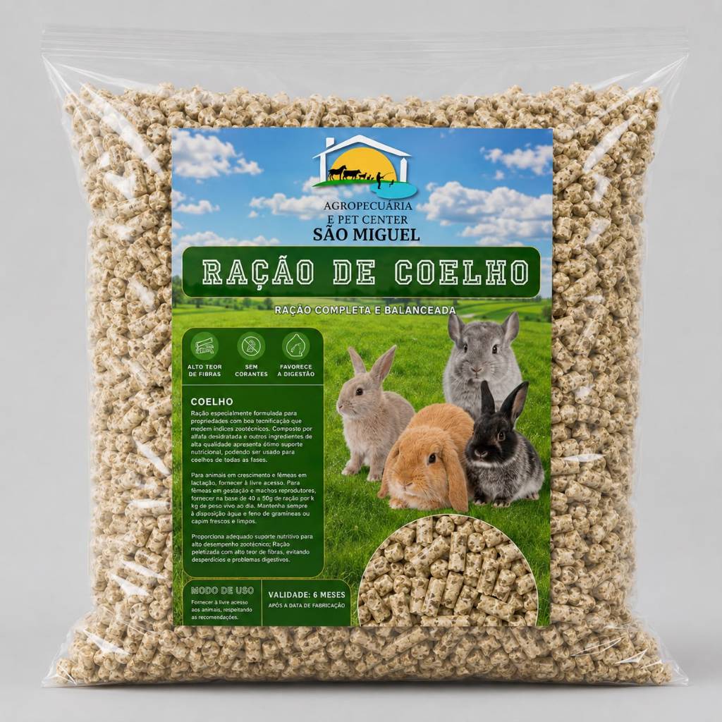 Ração de Coelho Paletizada Agranel - ENTREGA IMEDIATA