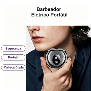 Barbeador Elétrico Portátil 2 Lâminas IPX6 À Prova D'água Carregamento Tipo-C Casa Viagem