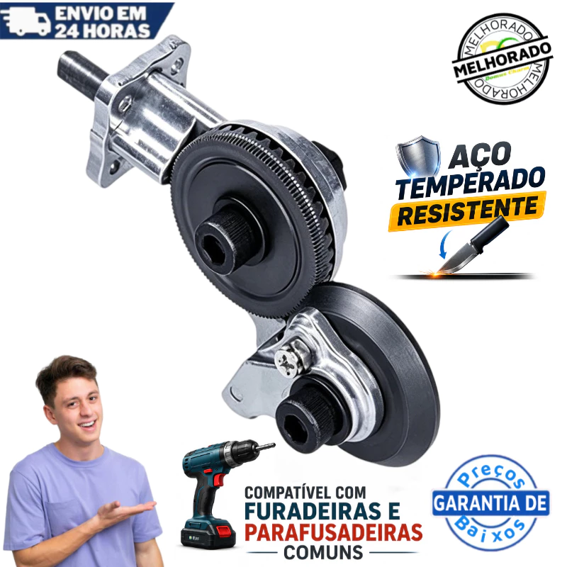 Adaptador Cortador de Chapa Universal para Furadeira e Parafusadeira Corte Preciso para Aço Ferro Cobre e Alumínio