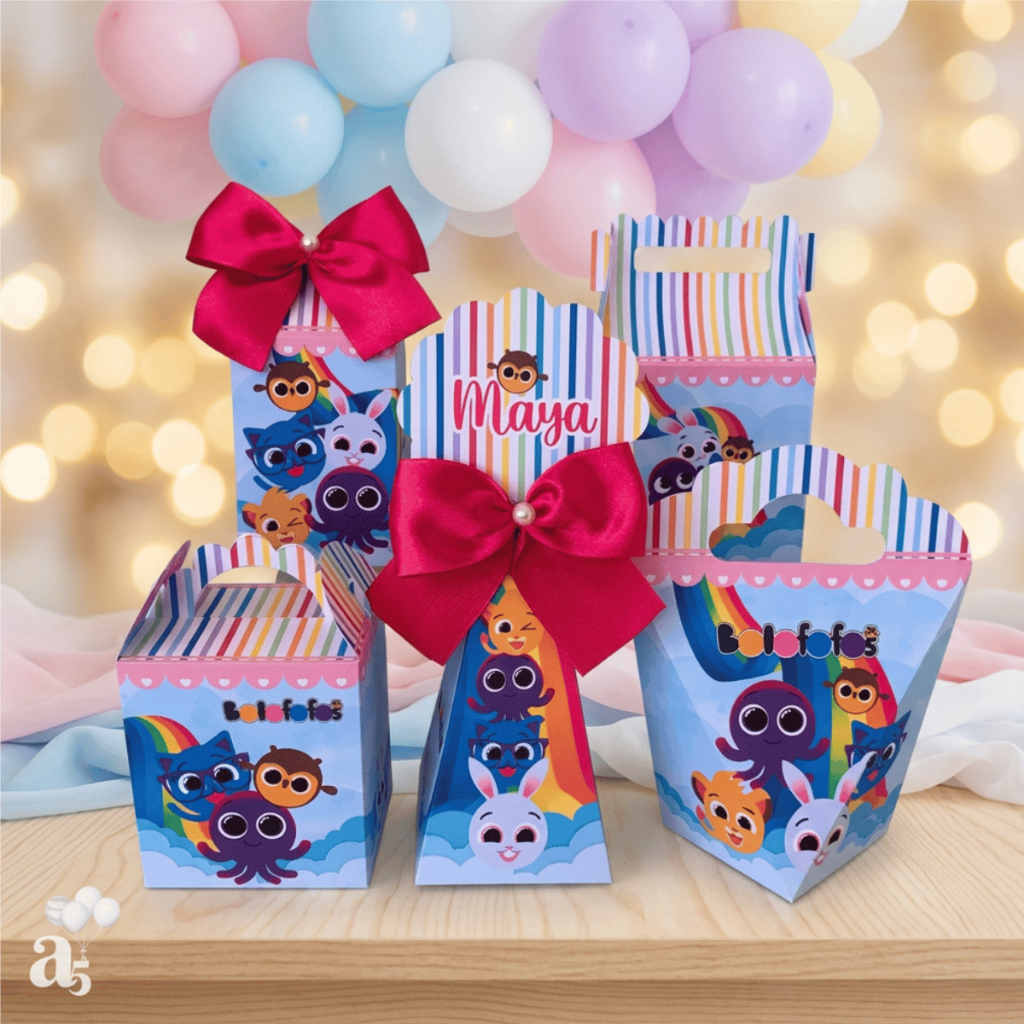 Kit Lembrancinhas BOLOFOFOS MENINA Caixinha Festa Personalizadas PEGUE E MONTE