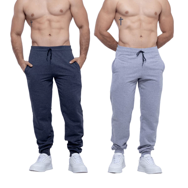 KIT 2 Calças Moletom Jogger Macio Confortável P M G GG 2 Cores Casual Academia