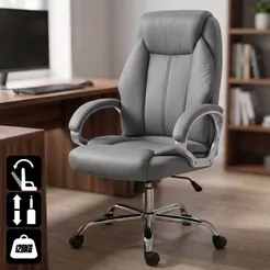 Cadeira Presidente Executiva Ergonômica com Acabamento Premium