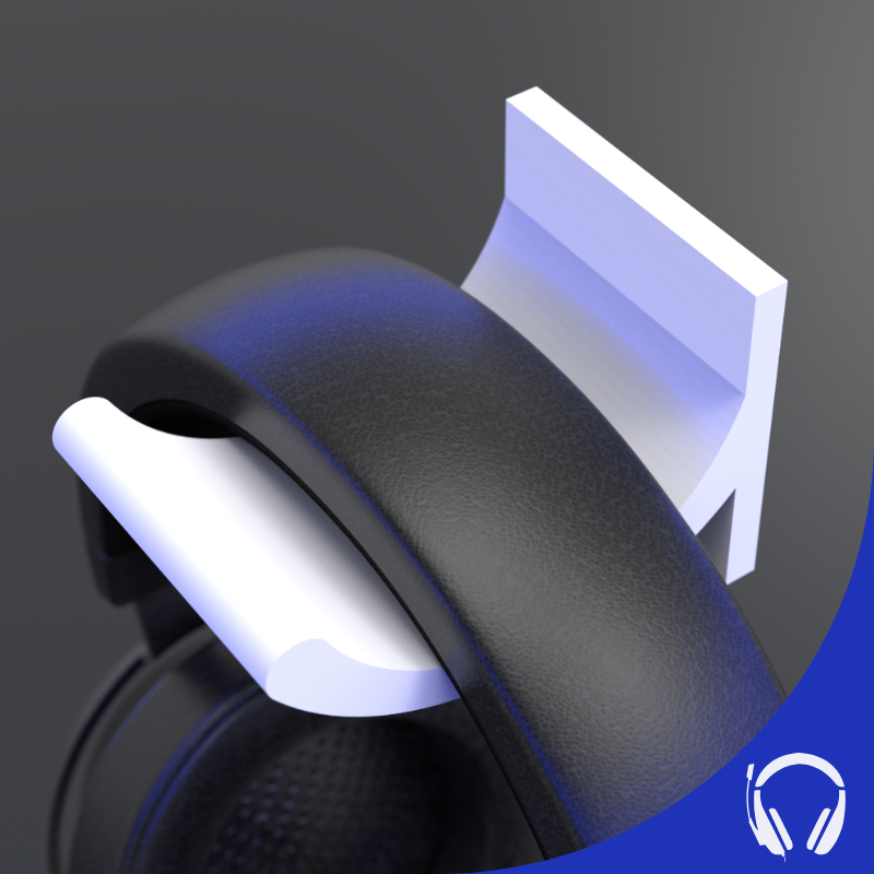 Suporte para Headset Gamer Parede Gancho Adesivo Forte Sem Furo - Organizador para Fone de Ouvido