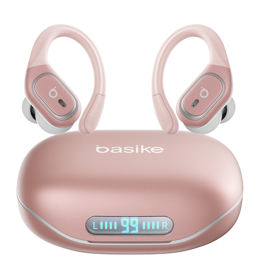 Basike Fones Clip On com ANC e Microfones Duplos