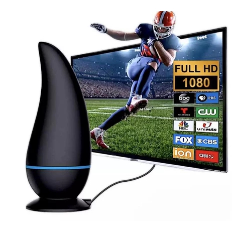Antena Interna Para Tv Digital Amplificada 1080 Hdtv Cabo 3m Saida pra Antena antiga, e HDMI