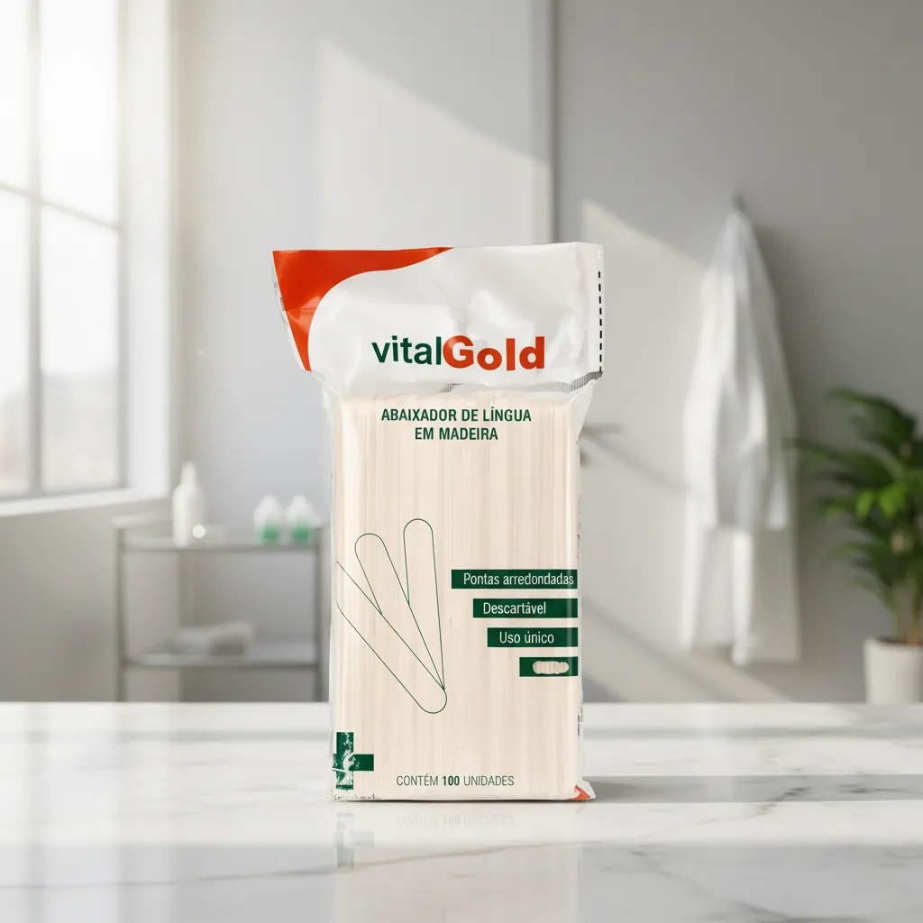 Palito abaixador de língua VitalGold c/100 und