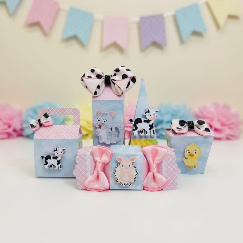 ENVIO RÁPIDO Kit Festa Fazendinha Rosa Lembrancinha aniversário infantil