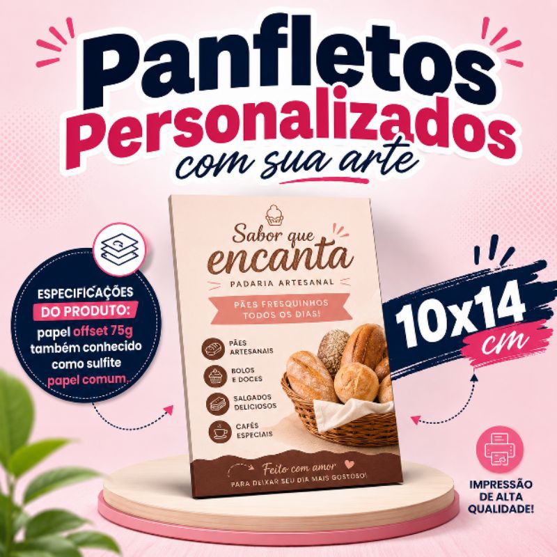 Panfletos Personalizados para Clientes | Flyer Agradecimento Loja pequeno negócio