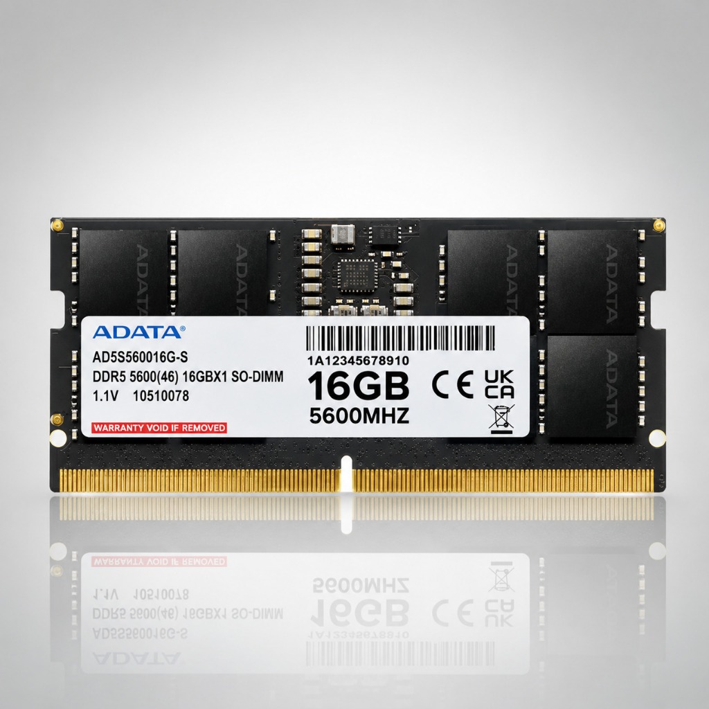 Memória Ram ADATA DDR5 16GB 5600MHZ SODIMM PC6 1RX16 para Notebook