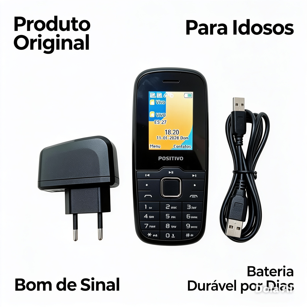 Celular simples P38 Dual SIM 3G | 64MB + 128MB RAM | Preto | Bateria Longa Duração, celular para idosos