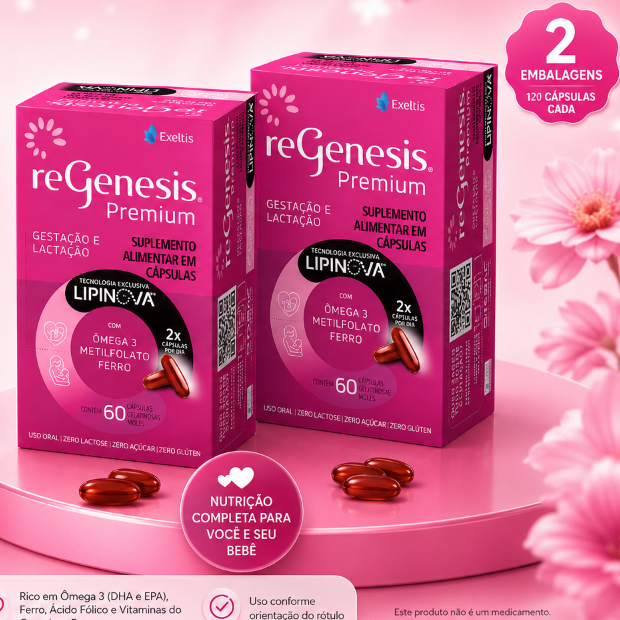 Regenesis Premium - 120 Cápsulas - Suplemento Nutricional para Gestantes