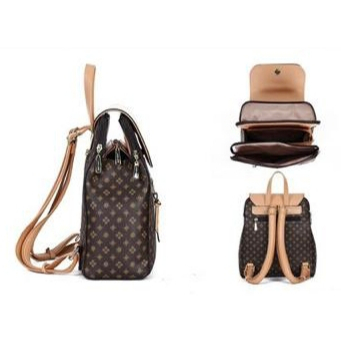 Mochila com monograma da Lace Lore, grande capacidade, compartimentos internos para itens do dia a dia — imagem 2 de 2