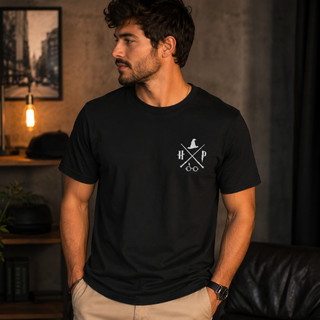 Camiseta Harry Potter Masculina 100% Algodão Símbolos Hogwarts Estampa Premium Unissex