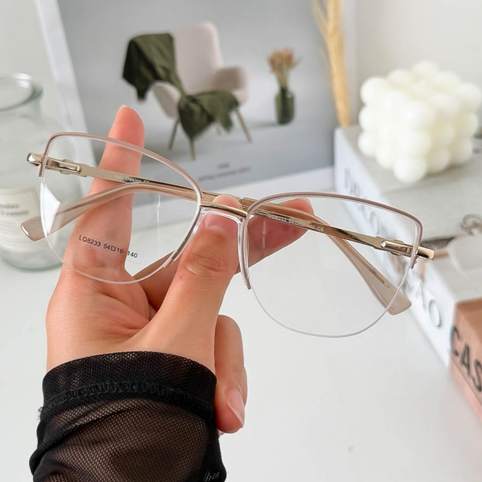 MELINDA MODA Armação Para Óculos de Grau Feminino Metal Fio De Nylon 8233 — imagem 2 de 2
