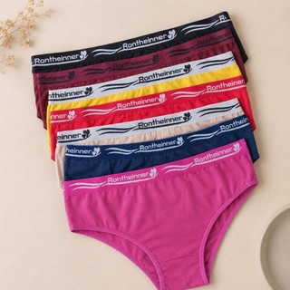 Kit 5  Calcinha Plus Size de Algodão  Calça Cintura Alta de Cotton Conforto Calcinha Adulto Feminina