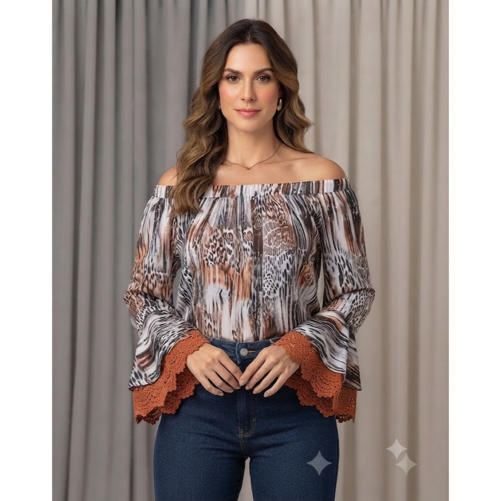 Blusas Femininas Elegante Social Casual Tendência Moda Feminina Tam: G  - Seleções Exclusivas