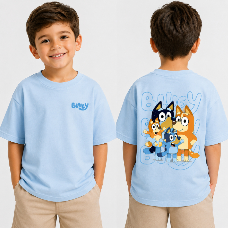 camiseta infantil unisex menino menina bluey  personagens confortavel modena diferenciada estilosa fofa lançamento
