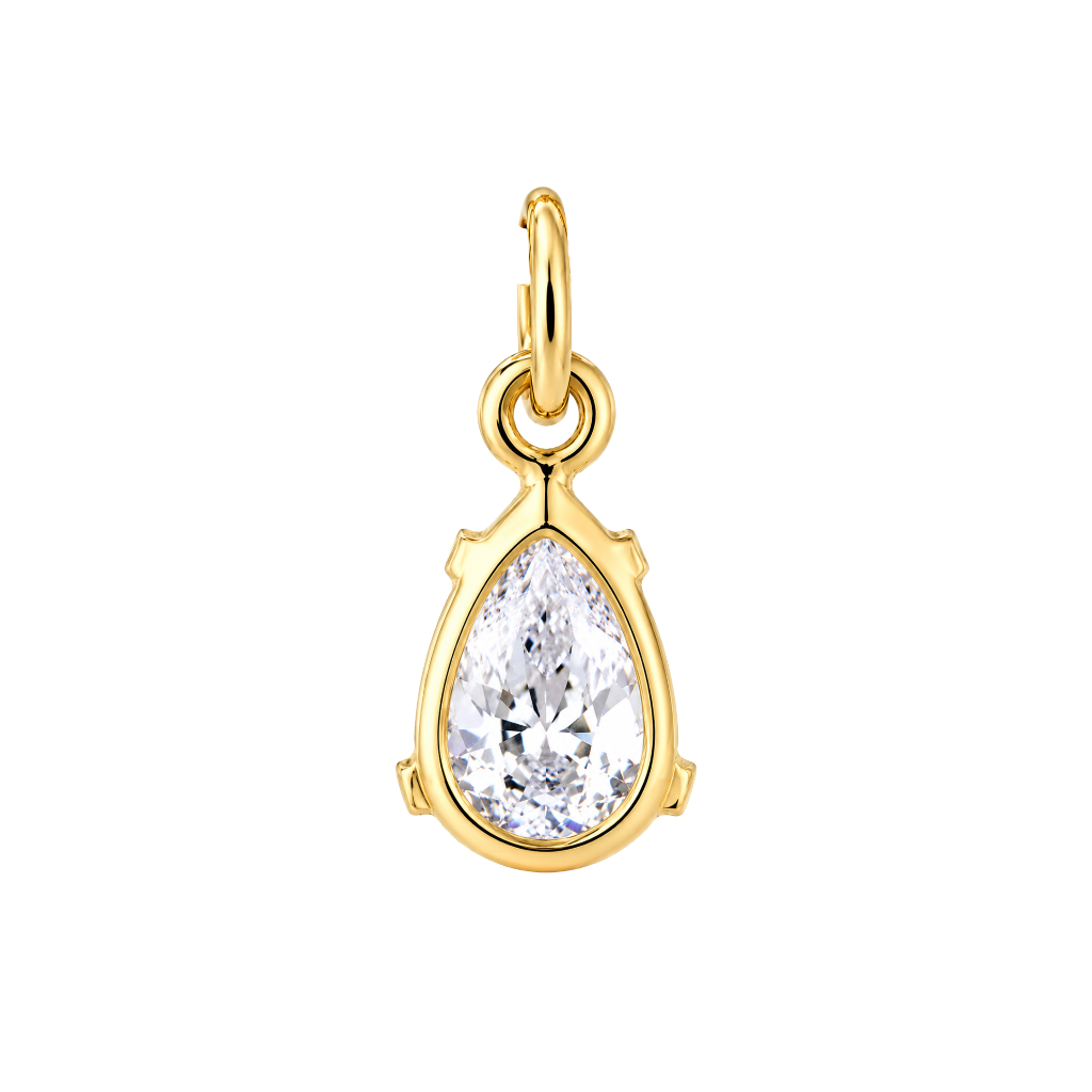 Gota Zircônia Banhado Ouro 18k | Antialérgico com Verniz Suiço