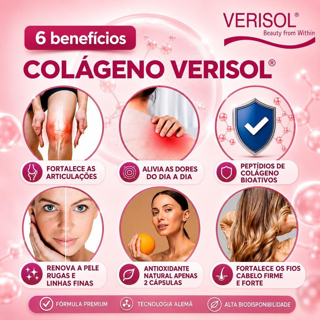 Colágeno Verisol - Cabelos - Unhas- Pele e Articulações — imagem 2 de 2