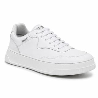 Tênis Casual Tendência Sneaker Couro Palmilha Gel Sola Costurada Ajuste Elástico