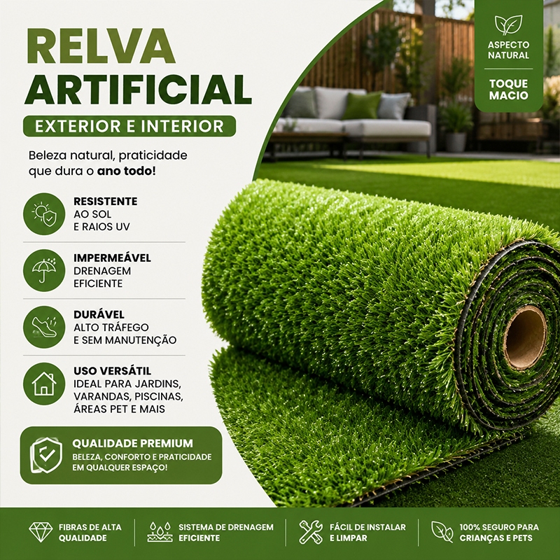 Grama sintética 2,5 a 4m x 2 a 5m Grama sintética comercial Material PE Cor verde suíço Resistente a raios UV