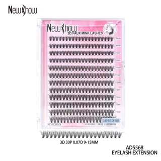 New Show 240/144Cílios Postiços Tufo Volume 30P/40P/50P 3D Curl Mix 9-15mm - Extensão Pro…