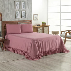 Cobre Leito Solteiro 2 peças Casal Queen e King 3 Peças Micropercal 400 Fios Premium Luxo