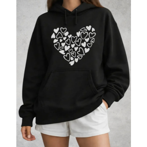 Moletom Canguru Feminino Flanelado Quentinho Estampado