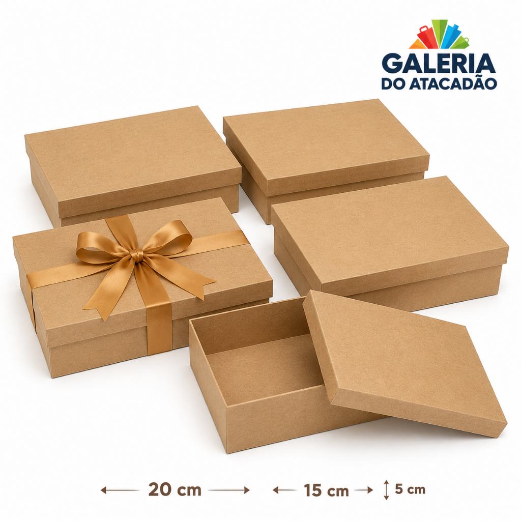Kit Até 05 Caixas MDF GRANDE 20x15x5 para Personalizar Artesanato Presente Convite Lembrancinha Decoração Caixinha MDF