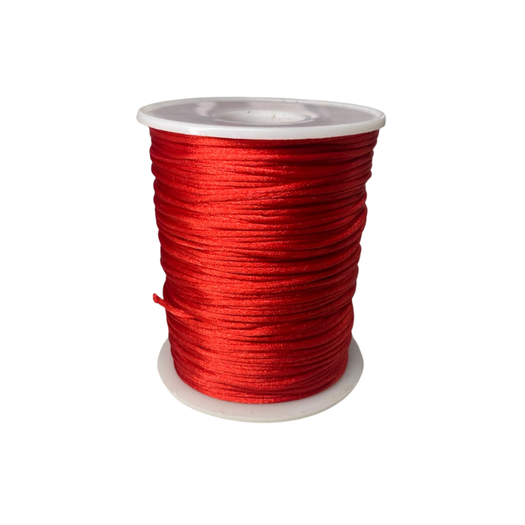 Fio de Seda Rabo de Rato 1mm Vermelho - 100 Metros