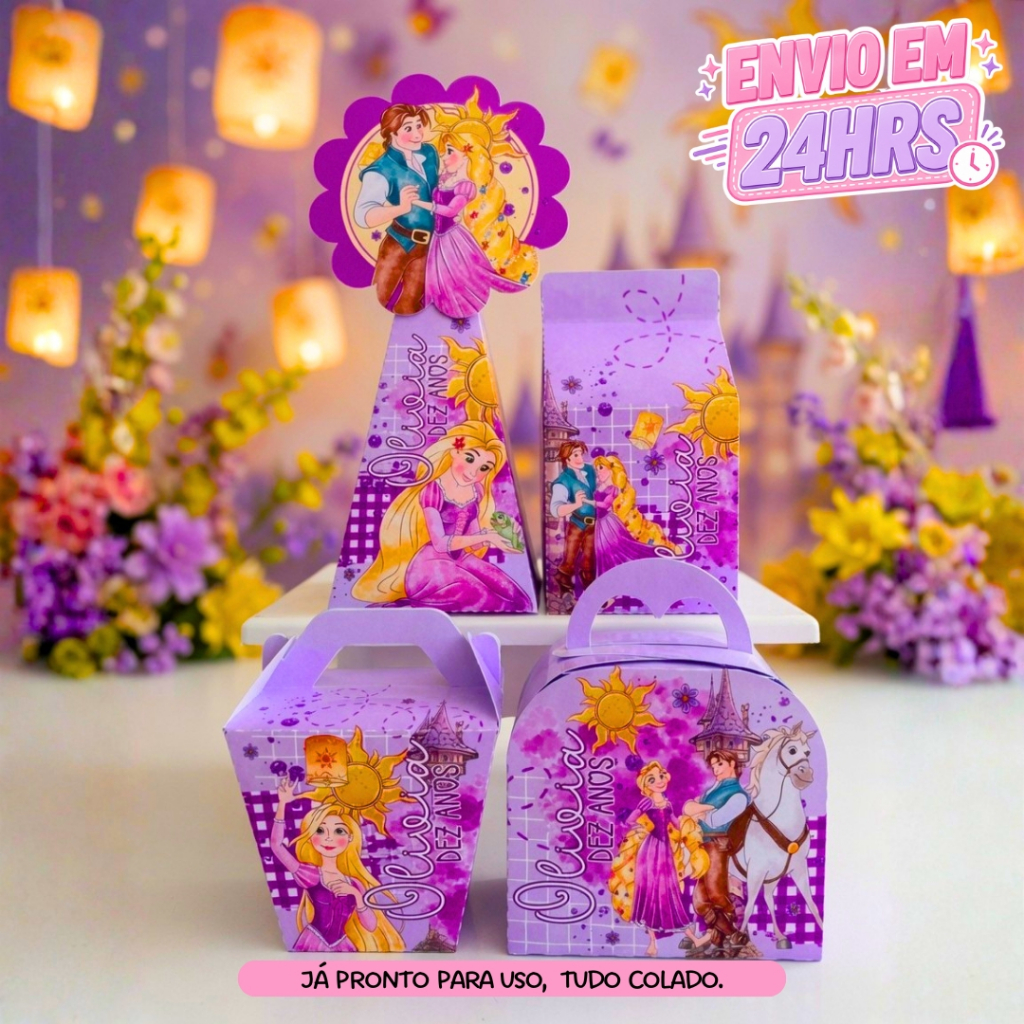 Kit Caixinhas Enrolados Personalizados /Lembrancinha de Festa /Aniversário/ Milk Piramide