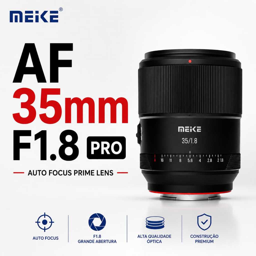 Lente Meike AF 35mm F1.8 PRO Auto Focus Prime Lens Alta Qualidade